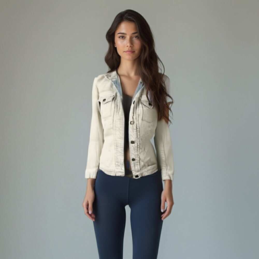 ❤️ MAISON SCOTCH Women's Light Blue Denim Jacket 2